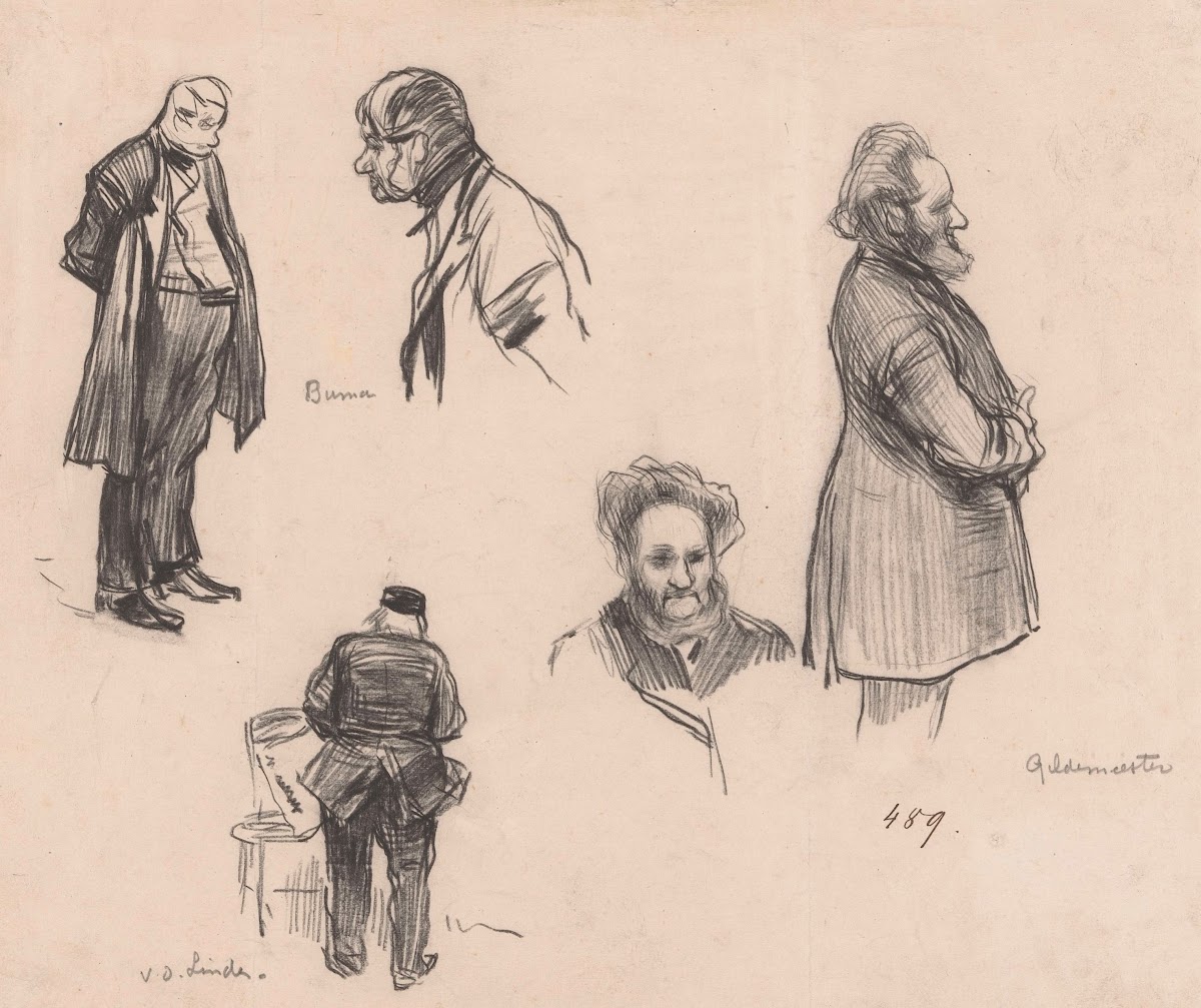 De Tweede Kamerleden A Buma GM van der Linden en A Gildemeester 1887