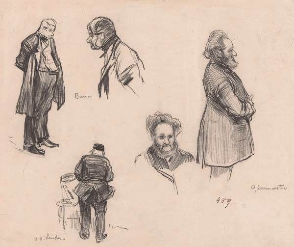 De Tweede Kamerleden A Buma GM van der Linden en A Gildemeester 1887