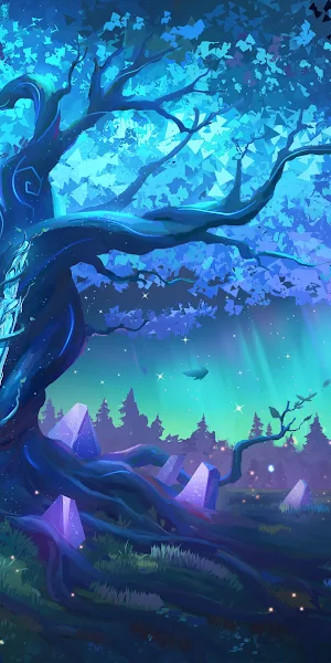 Fantasy, Magic, Tree, Forest 4K Wallpaper Background