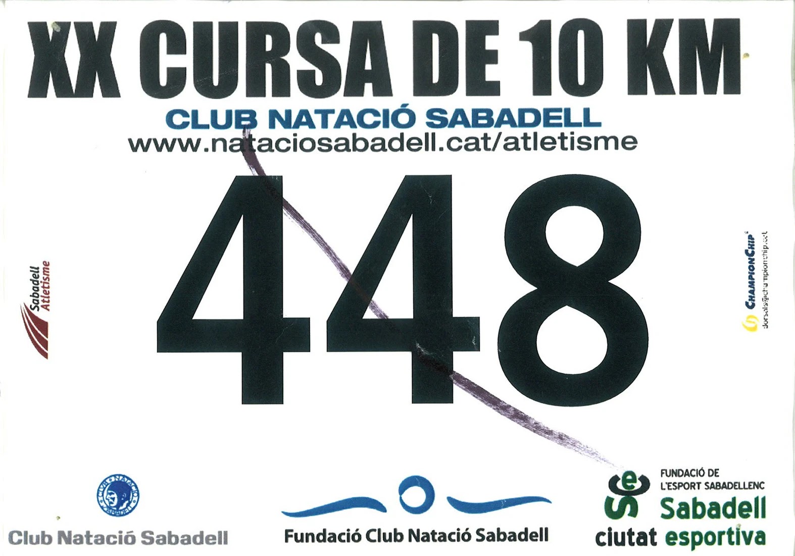 Dorsal de Cursa CN Sabadell