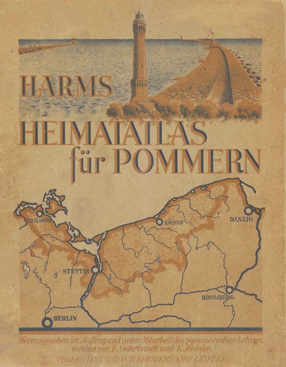 Heimatatlas FüR Pommern  Cover 1926