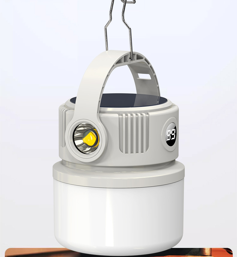 LED camping lamp with battery and emergency light function