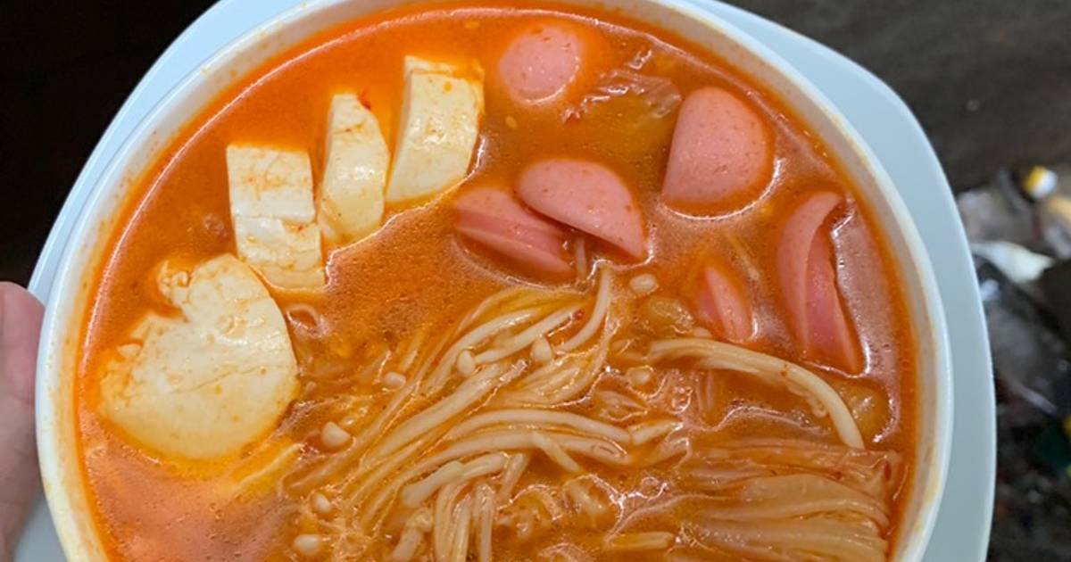 Canh kim chi đậu hủ non