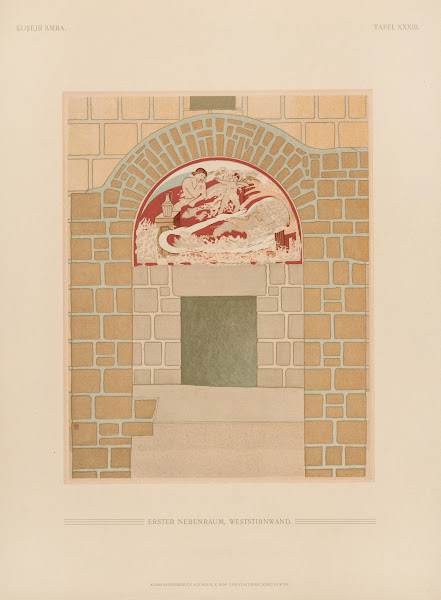 Ḳuṣejr ʻAmra mit einer Karte von Arabia Petraea Pl33 1907
