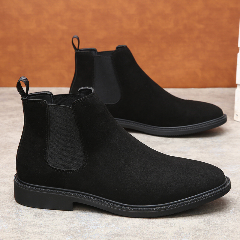 Herren-Chelsea-Stiefel aus Echtleder, gefüttert