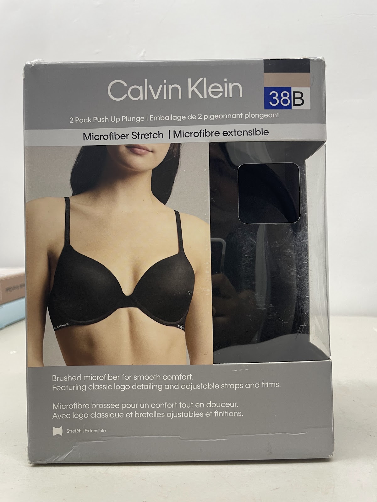 CK Bra 2pack Nude Black 38B #2057