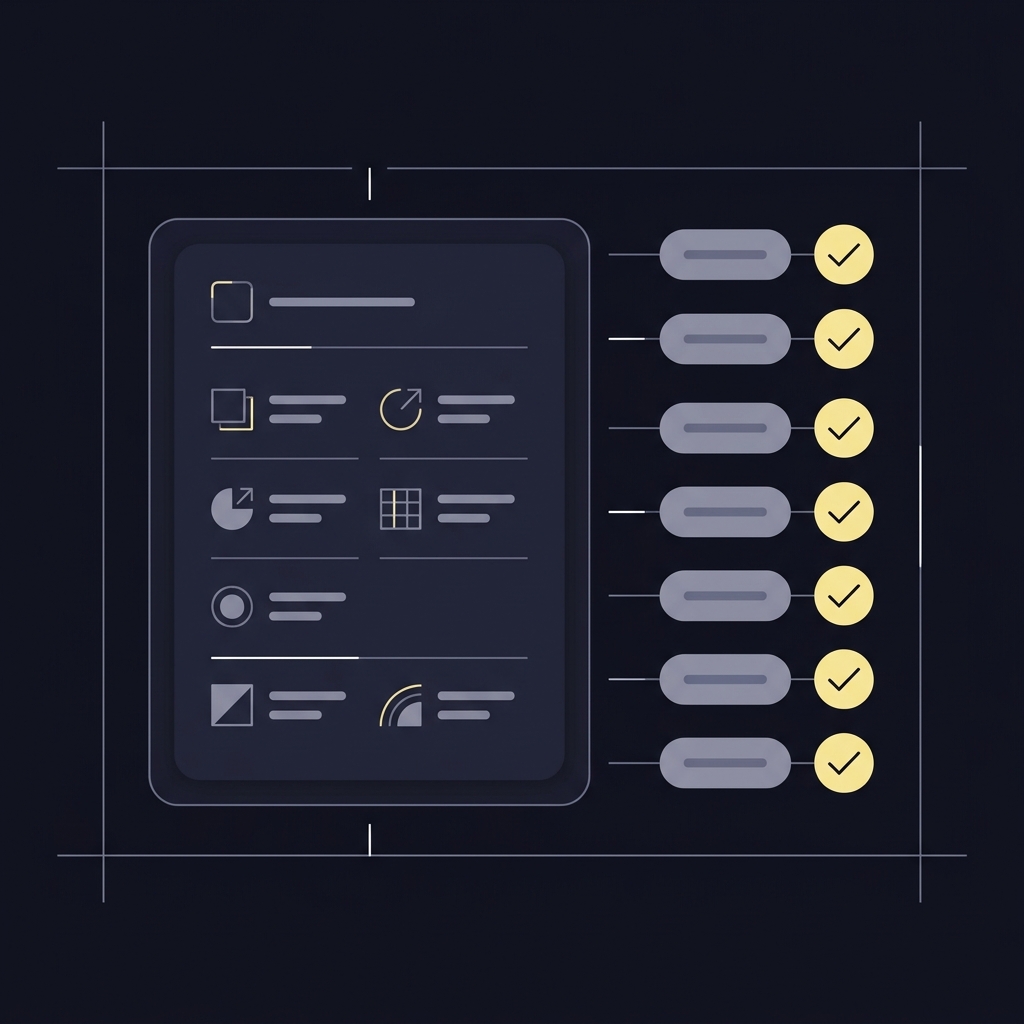 Minimal 2D vector showing a labeled dataset audit with a dataset registry card and label review checkmarks illustrating Data Quality Problems That Can Ruin a Model
