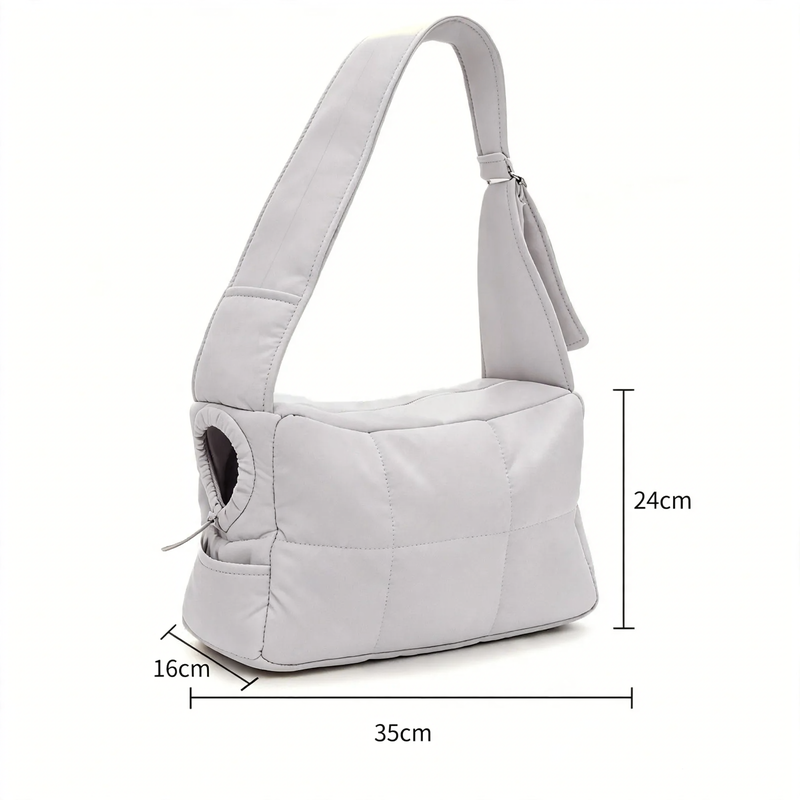Pet shoulder bag with cartoon motif