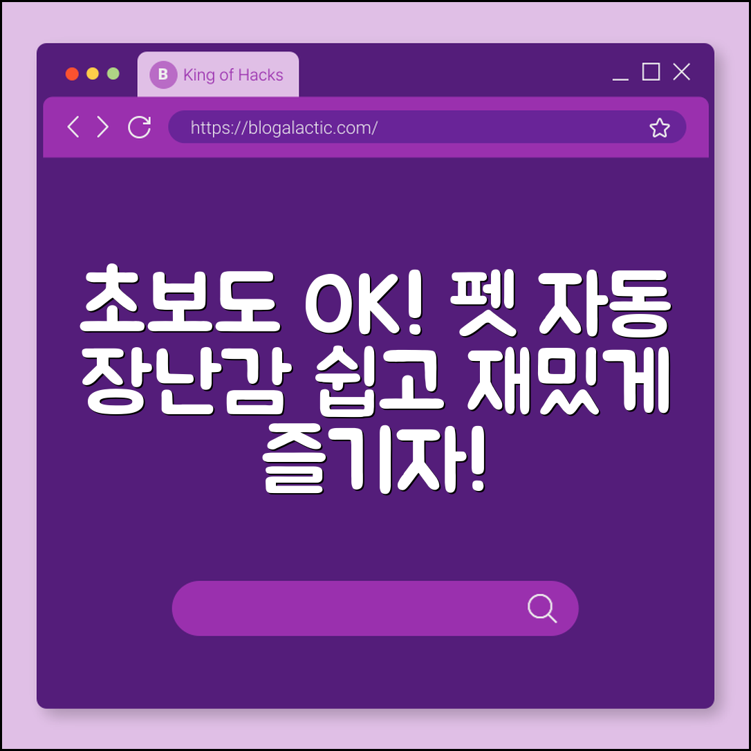 초보자도 쉽게 즐기는 펫 자동 장난감