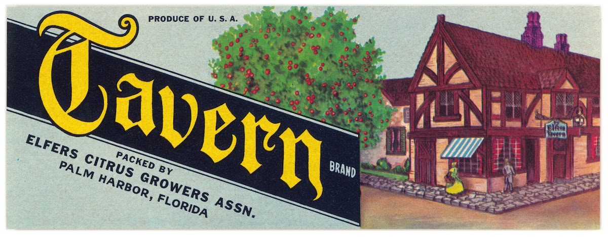 Tavern Brand Citrus Label 1930 1950