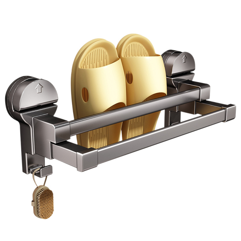 Bathroom slipper shelf with suction cup, extendable