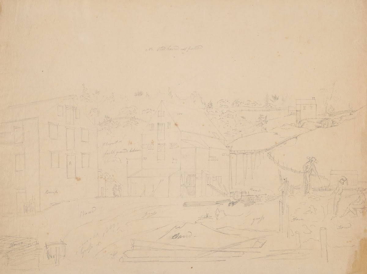 Mills at Cohoes Falls 1828