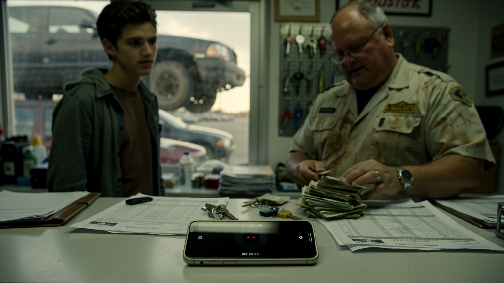 The Cop Emptied My Wallet At The Impound Gate While My Hidden Phone Recorded His Partner Ordering The Ambush