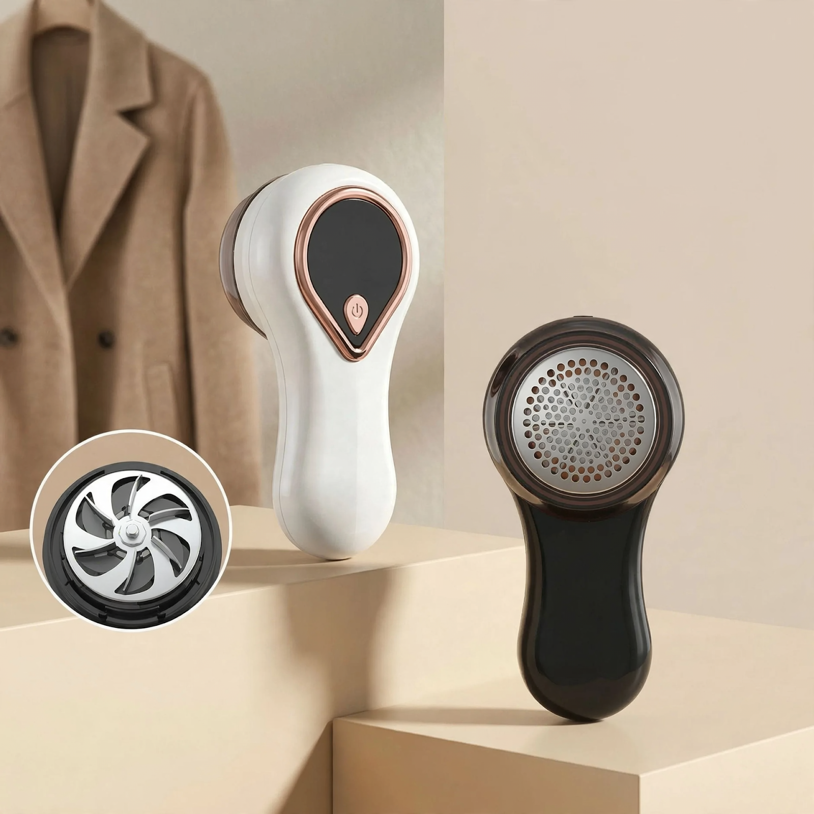 Portable lint remover with battery
