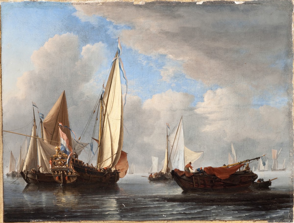 A Yacht and Other Vessels in a Calm 1671