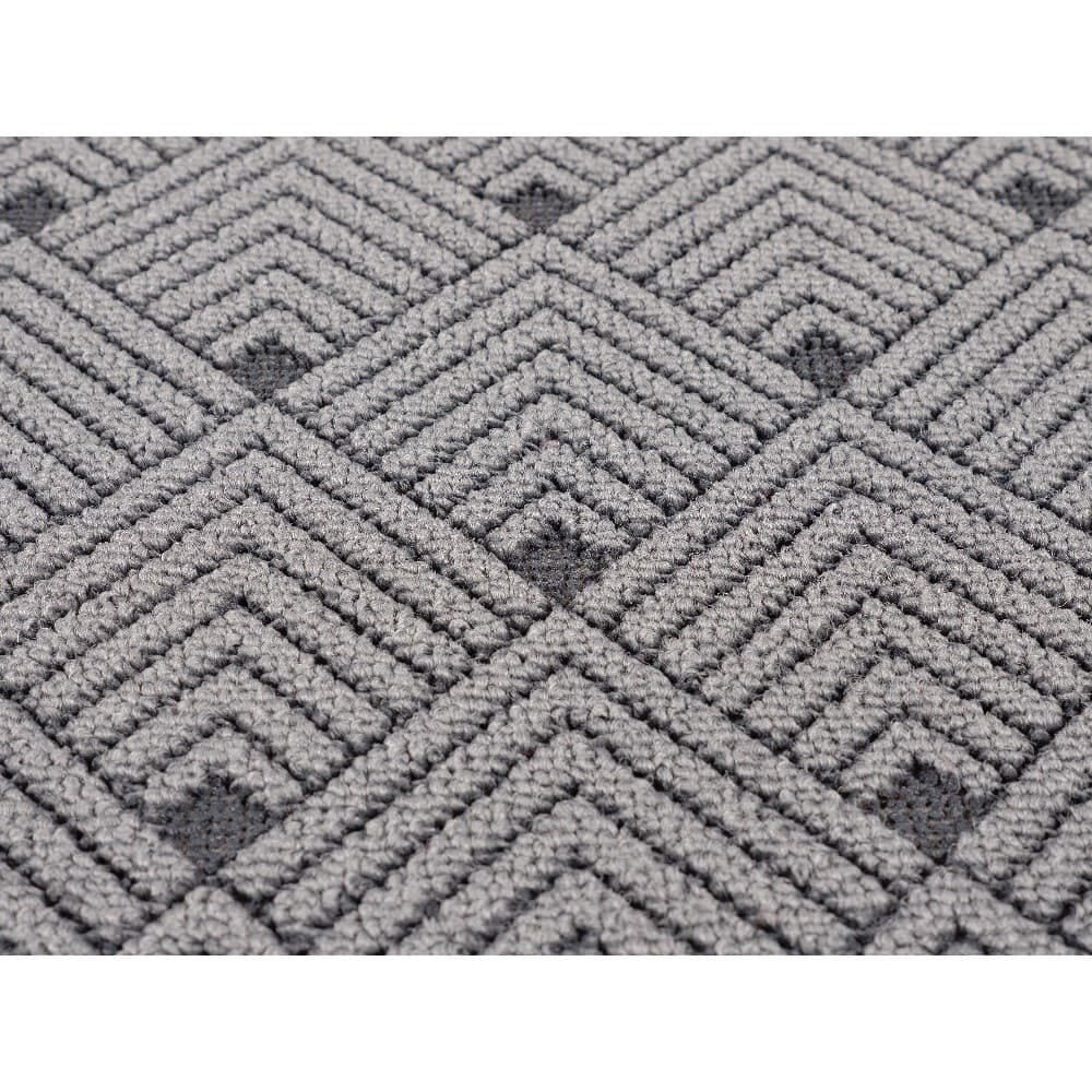 Tapete para entrada de PET KAF Home™ diseño de rombos color gris