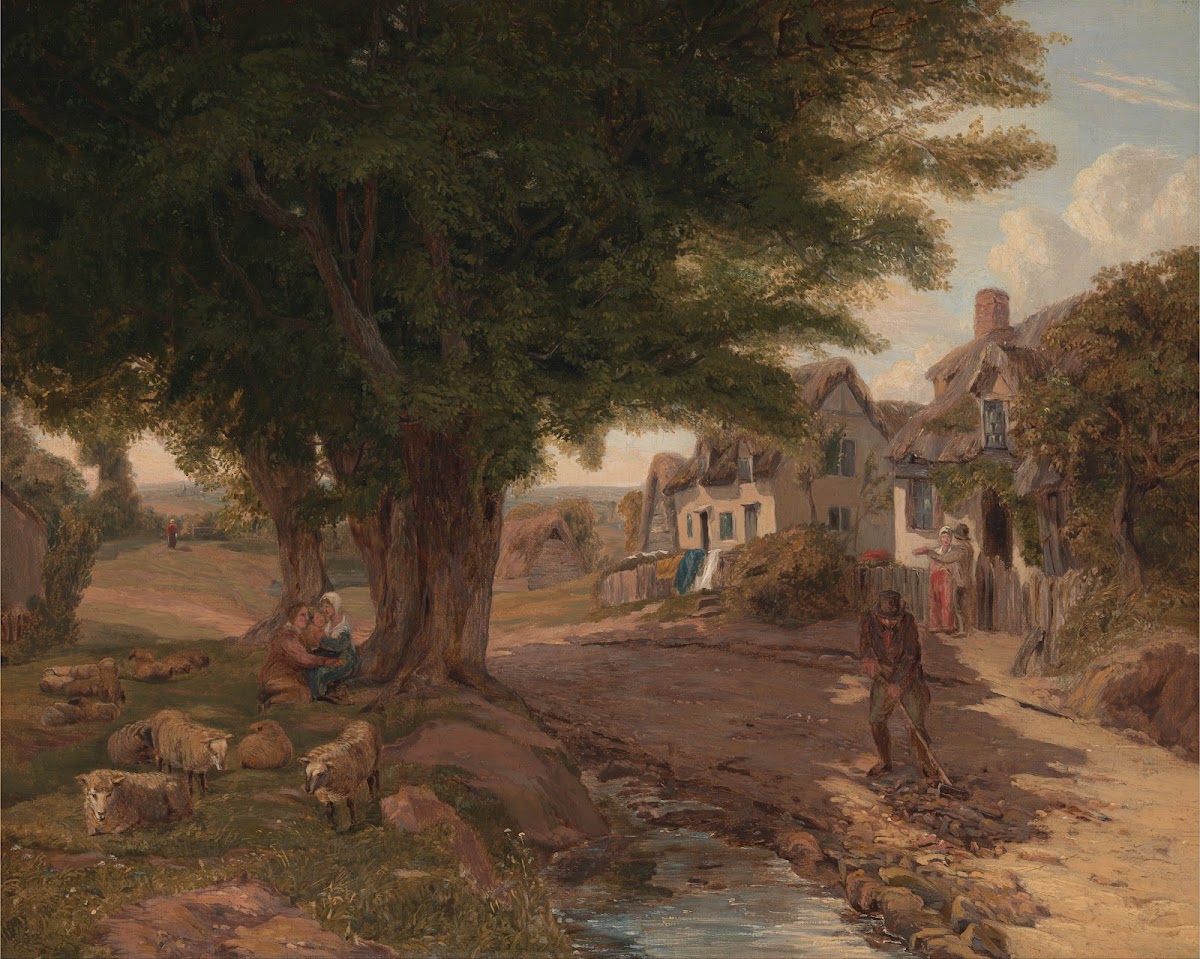 Village Scene Possibly Colickey Green Essex