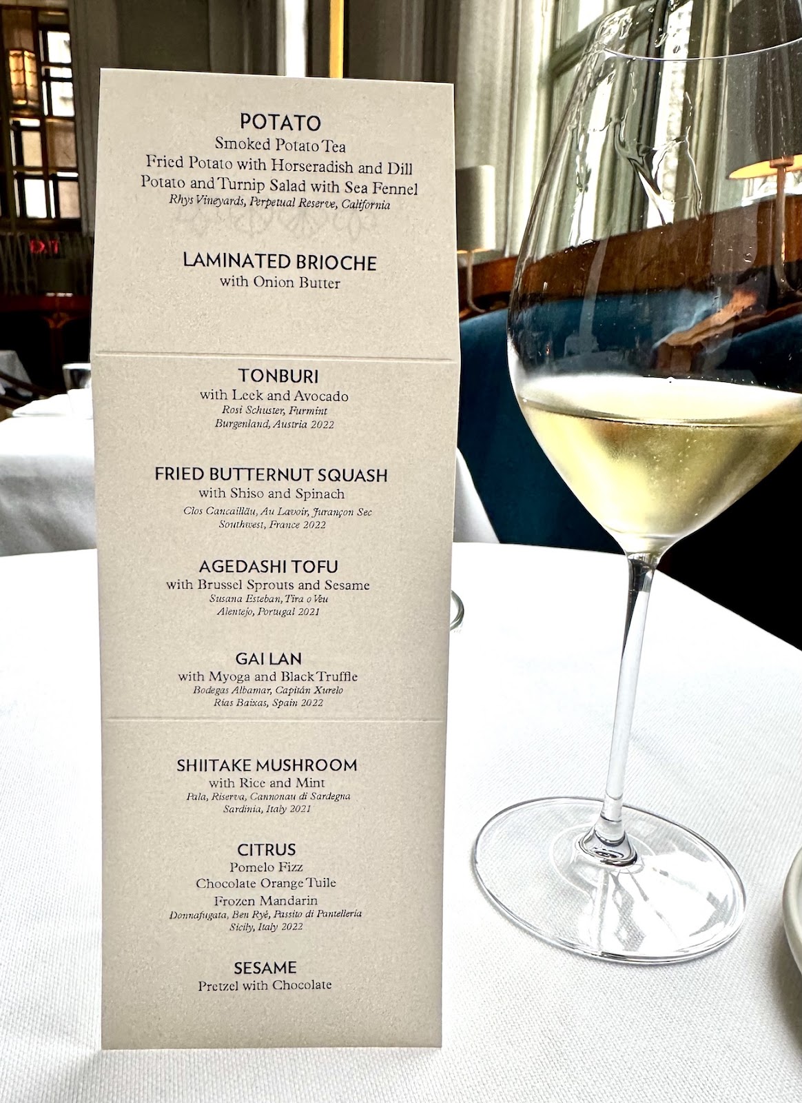 Menu at Eleven Madison Park