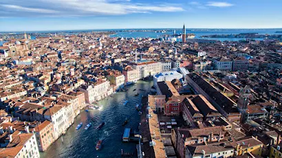 Cityscape, Building, Tower, Water, Boat 4K Wallpaper