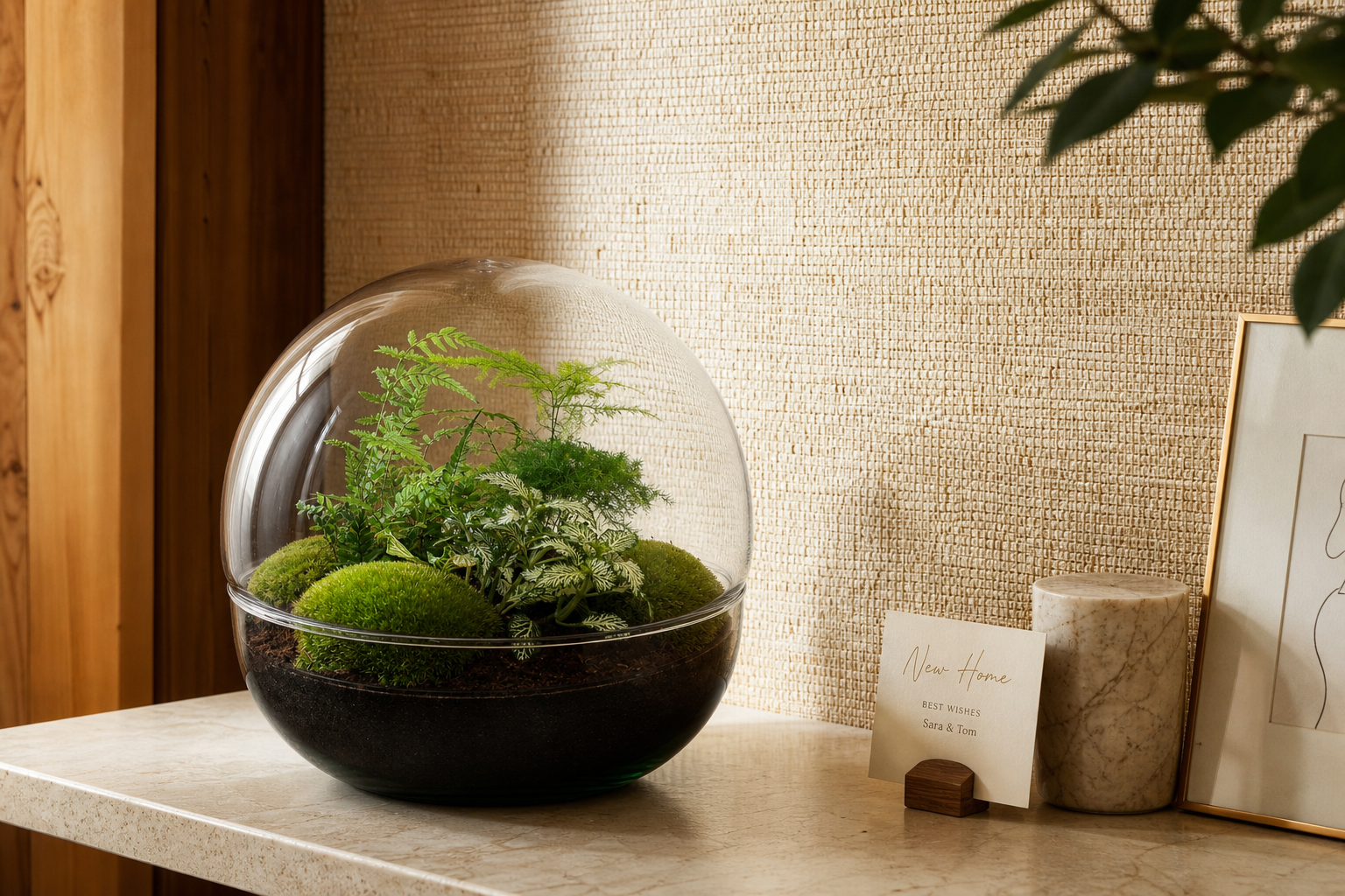 Dome XL - Two-part round glass terrarium - Bottle garden DIY kit