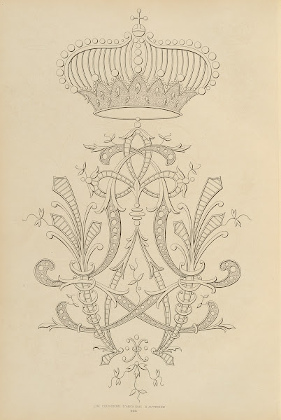 Album de chiffres  monogrammes couronnes de noblesse francaises et etrangeres Pl