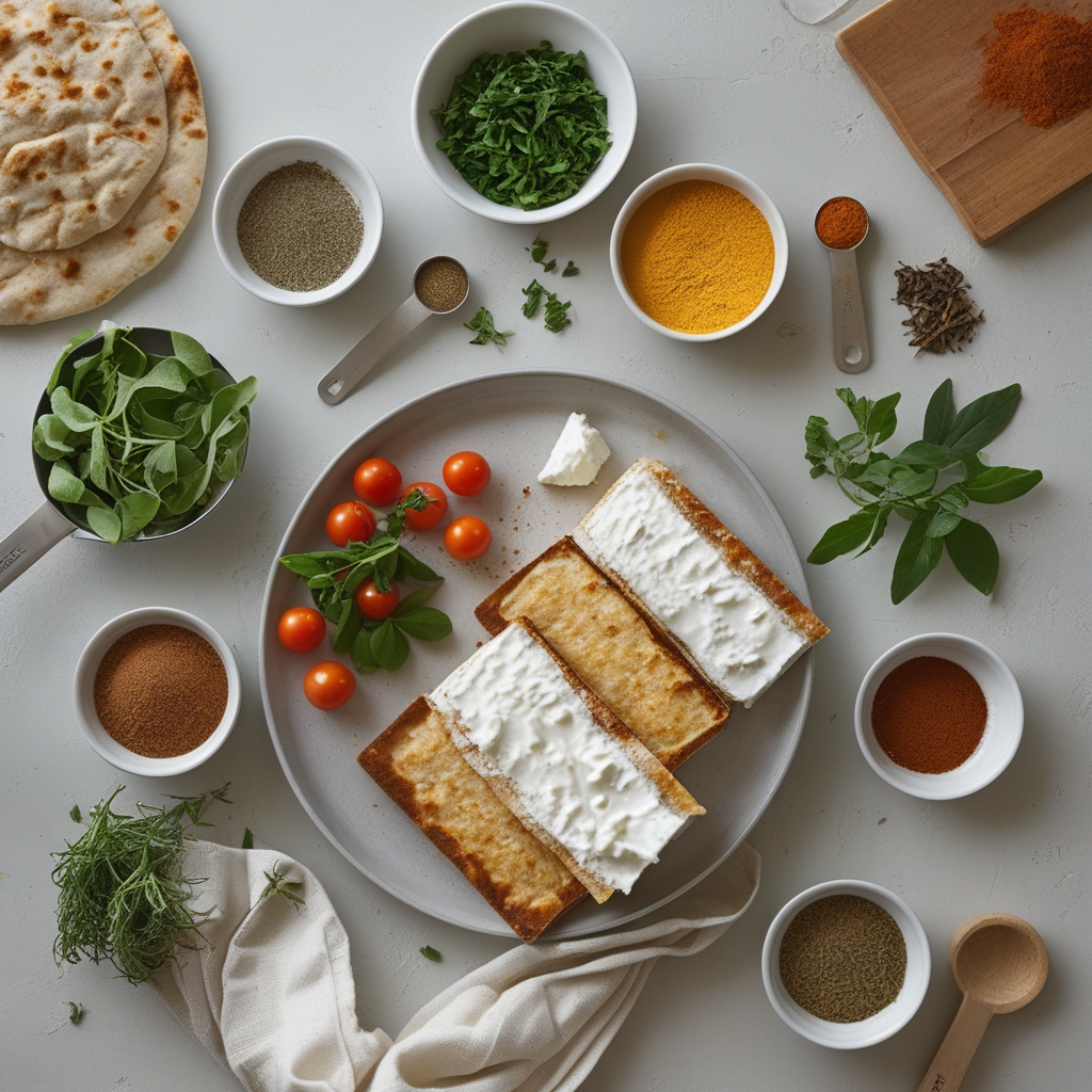 Ingredients for Viral Cottage Cheese Flatbread Easy Homemade Recipe for Quick Meals