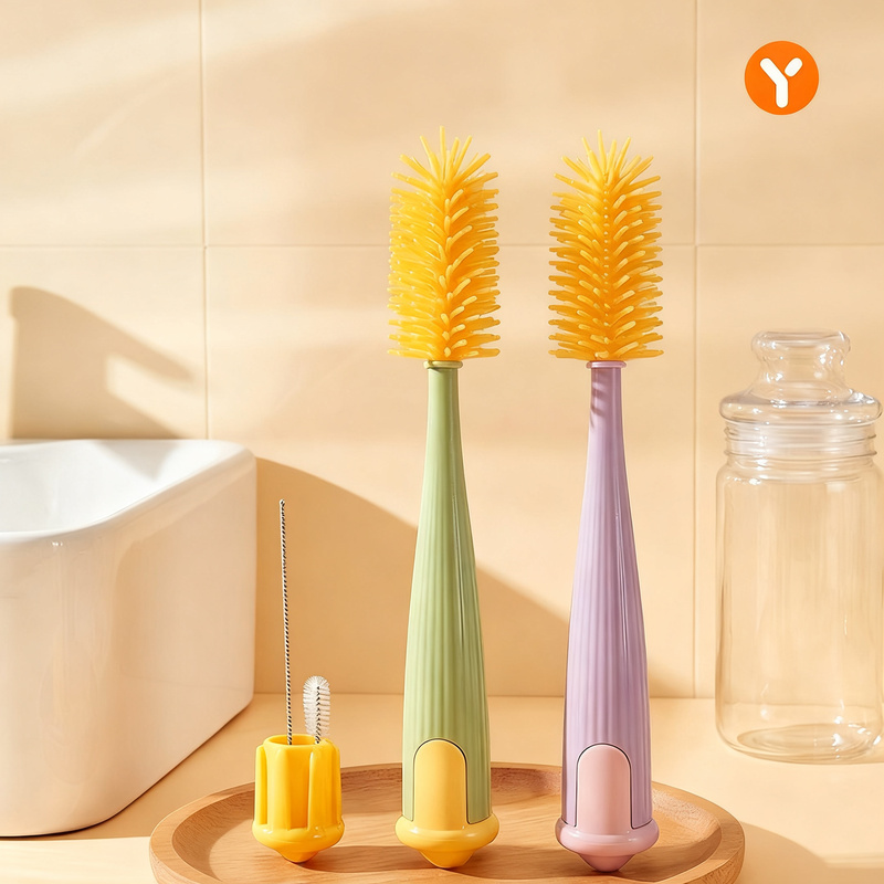 Silicone cleaning brush, 3-in-1