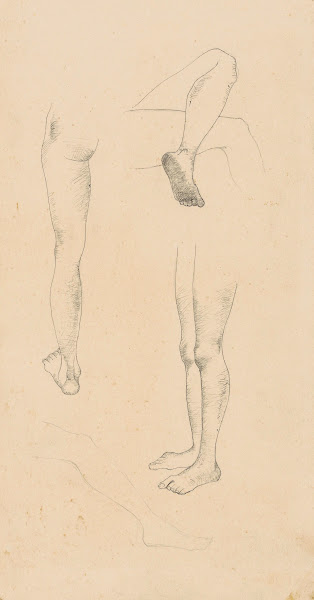 Studie van de benen van een meisje 1899 1920