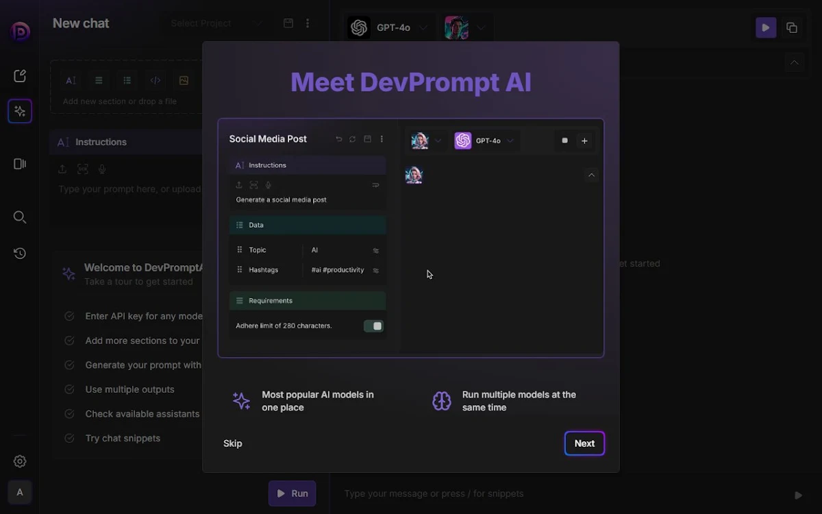 Captura de DevPromptAi
