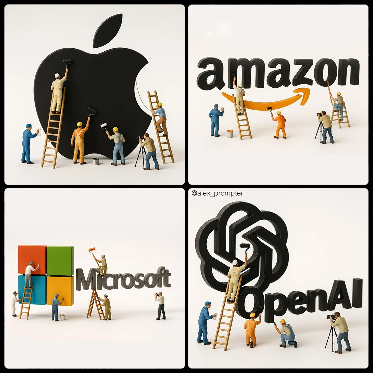 Fotografía hiperrealista en miniatura de la interacción del logotipo de la marca.