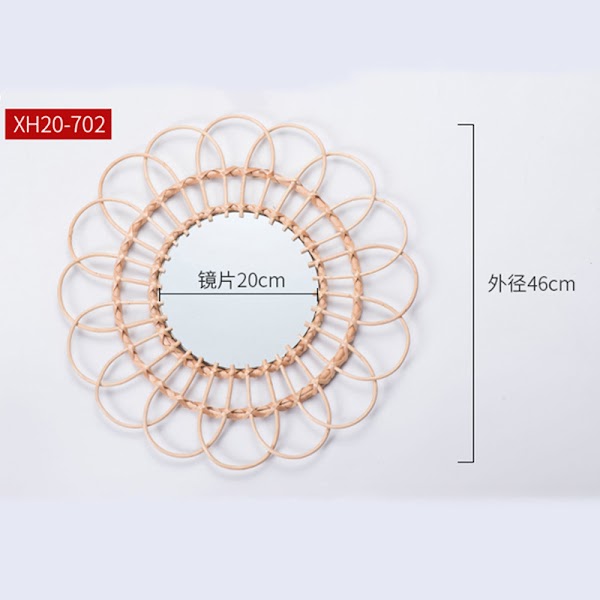 46cm Flower Round Hanging Wall Mirror