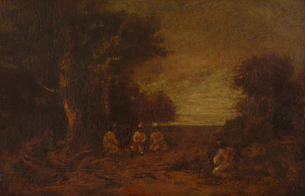 Moonlit Landscape withIndians 1880