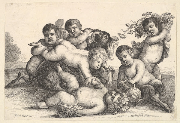Four boys two satyrs and a goat 1647