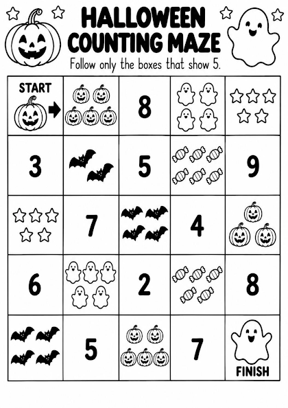Halloween Counting Maze