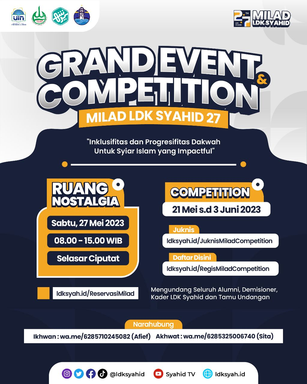 GRAND EVENT & COMPETITION MILAD LDK SYAHID KE-27