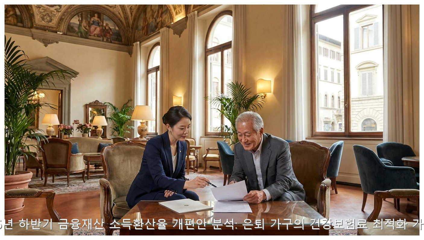 2026 건보료 개편과 은퇴자 금융자산 전략 핵심 안내 및 분석 인포그래픽 (5)