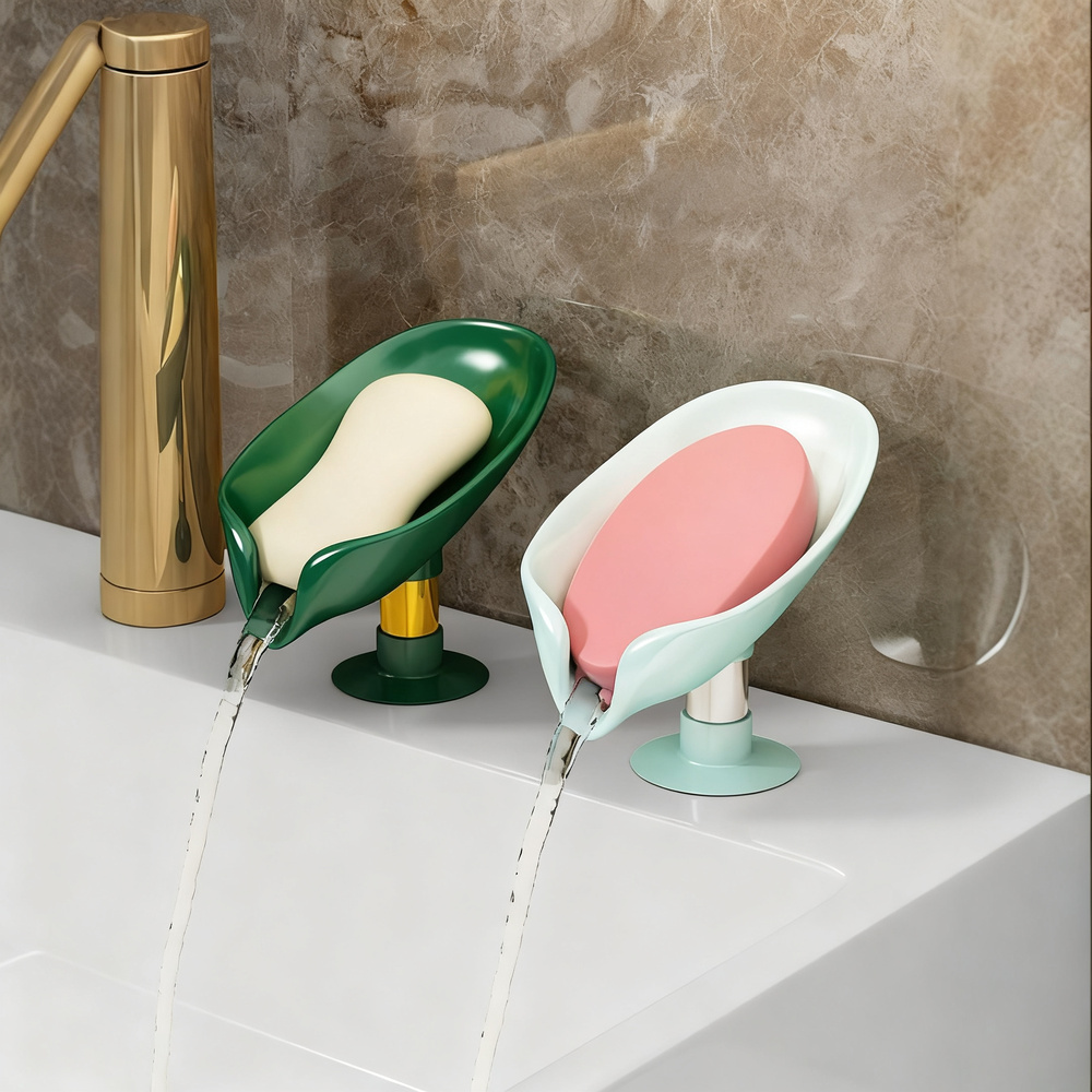 Soap holder with suction cup, wall-mounted