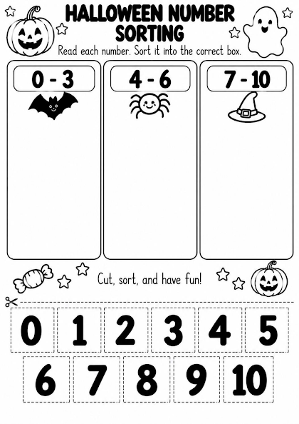 Halloween Number Sorting