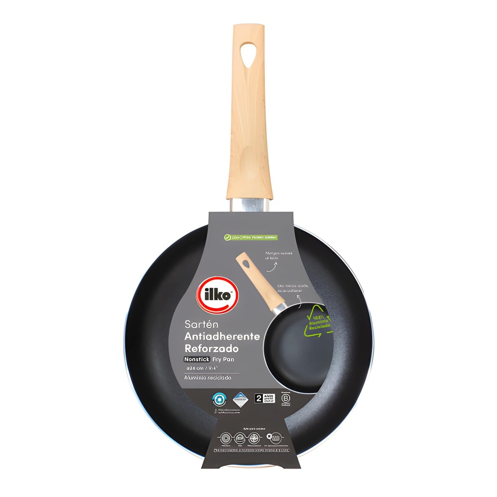 Sartén antiadherente reforzado Ilko™ 24 cm color negro