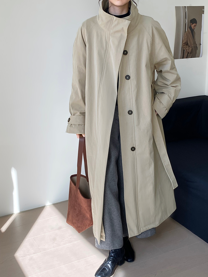 Women's Trench Coat with Down Lining