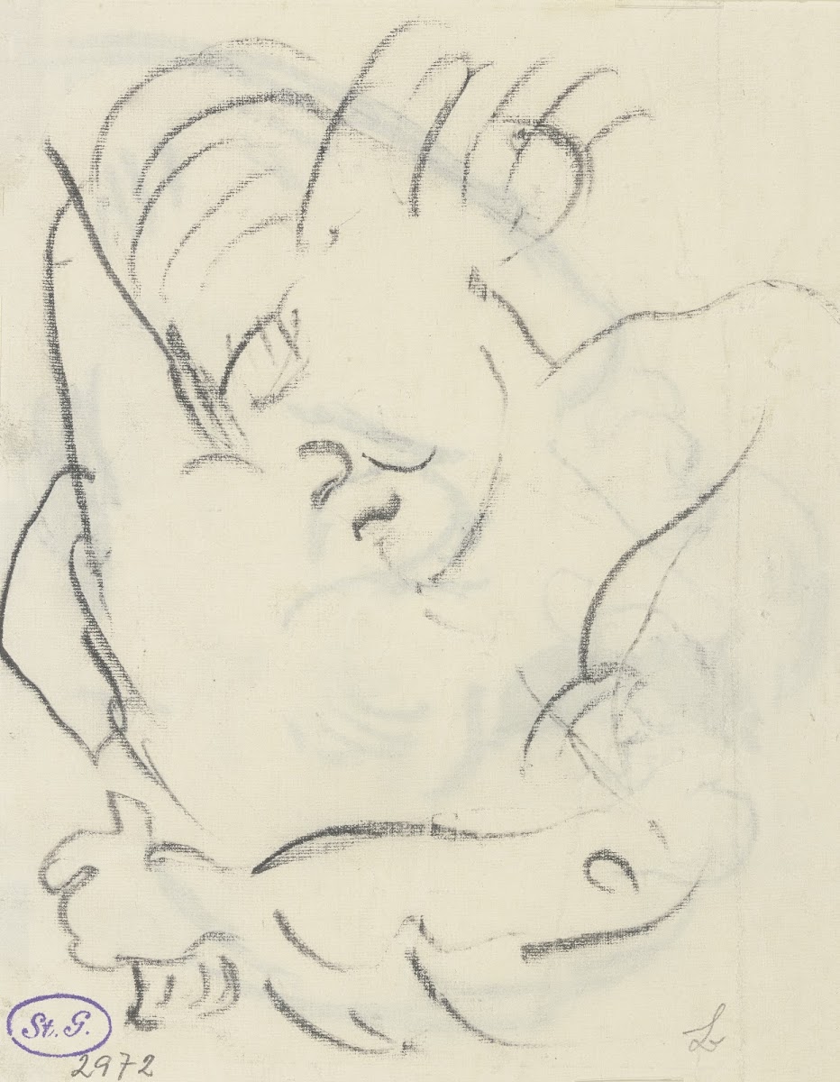 Flüchtige Karikatur Fridel Battenbergs ca 1916  1917