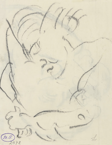 Flüchtige Karikatur Fridel Battenbergs ca 1916  1917