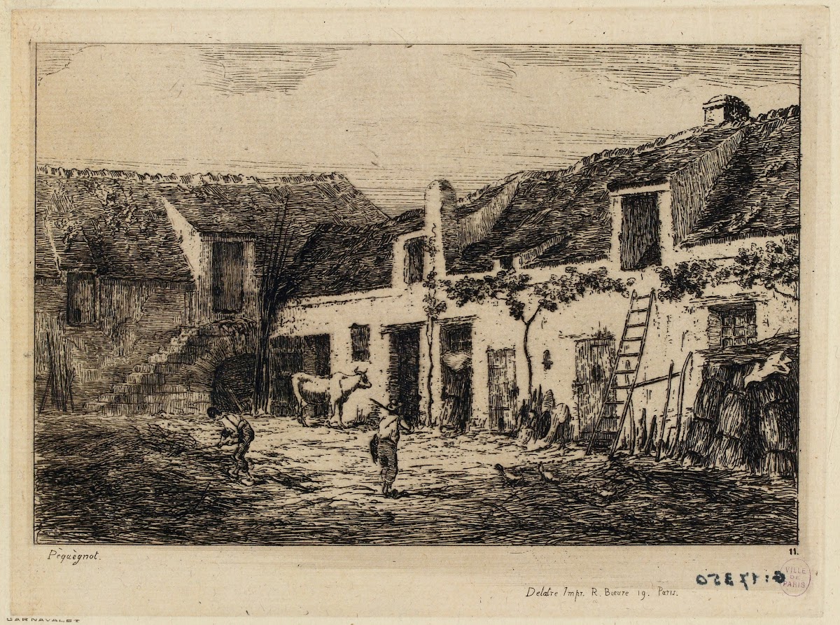 Cour de ferme rue Vaugirard 1854