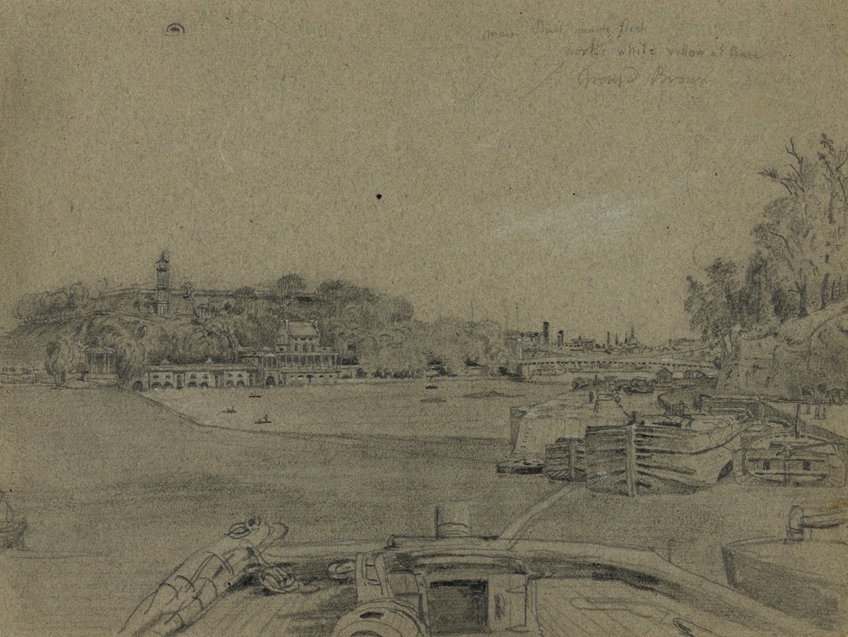 Fairmount Waterworks on the Schuylkill River Philadelphia Pa 1855
