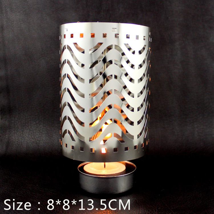 Rotating Metal Candle Holder, Round