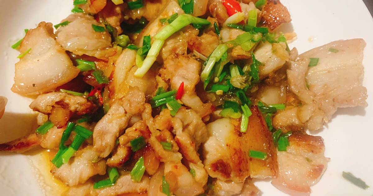 Thịt rang mỡ hành