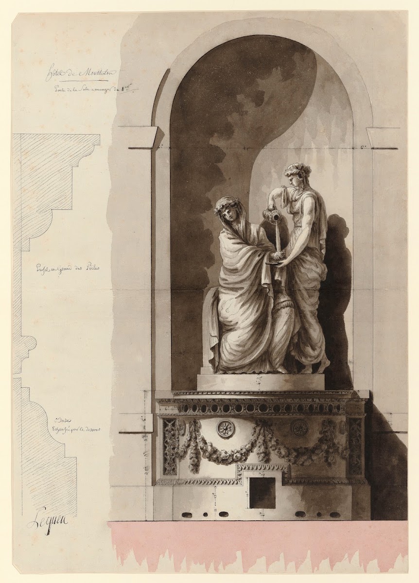 Hôtel de Montholon Poele de la sale à manger du 1er 1786