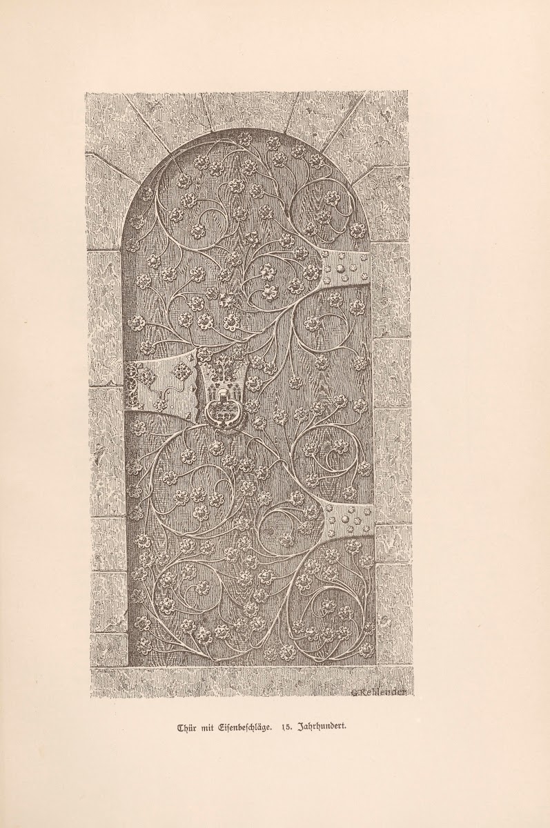 Thür mit Eisenbeschläge 15 Jahrhundert 1888