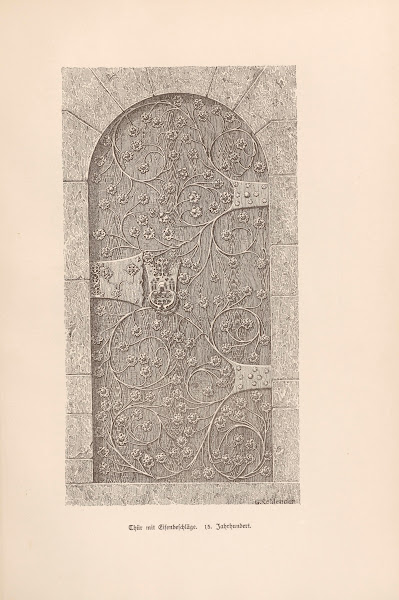 Thür mit Eisenbeschläge 15 Jahrhundert 1888