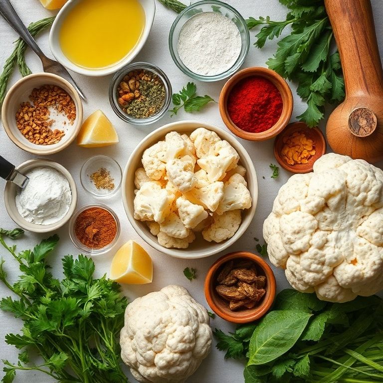 Ingredients for Heavenly Creamy Spiced Cauliflower Soup for Cozy Nights – Easy Homemade Comfort Food